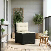 Divano da Giardino a 1 Posto con Cuscini Aspetto Rattan PP 8011796
