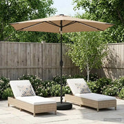 Parasol da giardino con luci LED e base 270 x 270 cm Poliestere 42036259