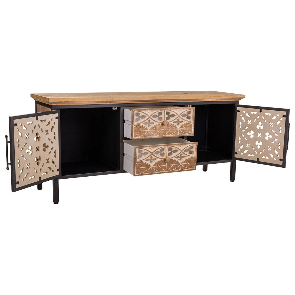 Credenza in legno marrone 120x35x54h
