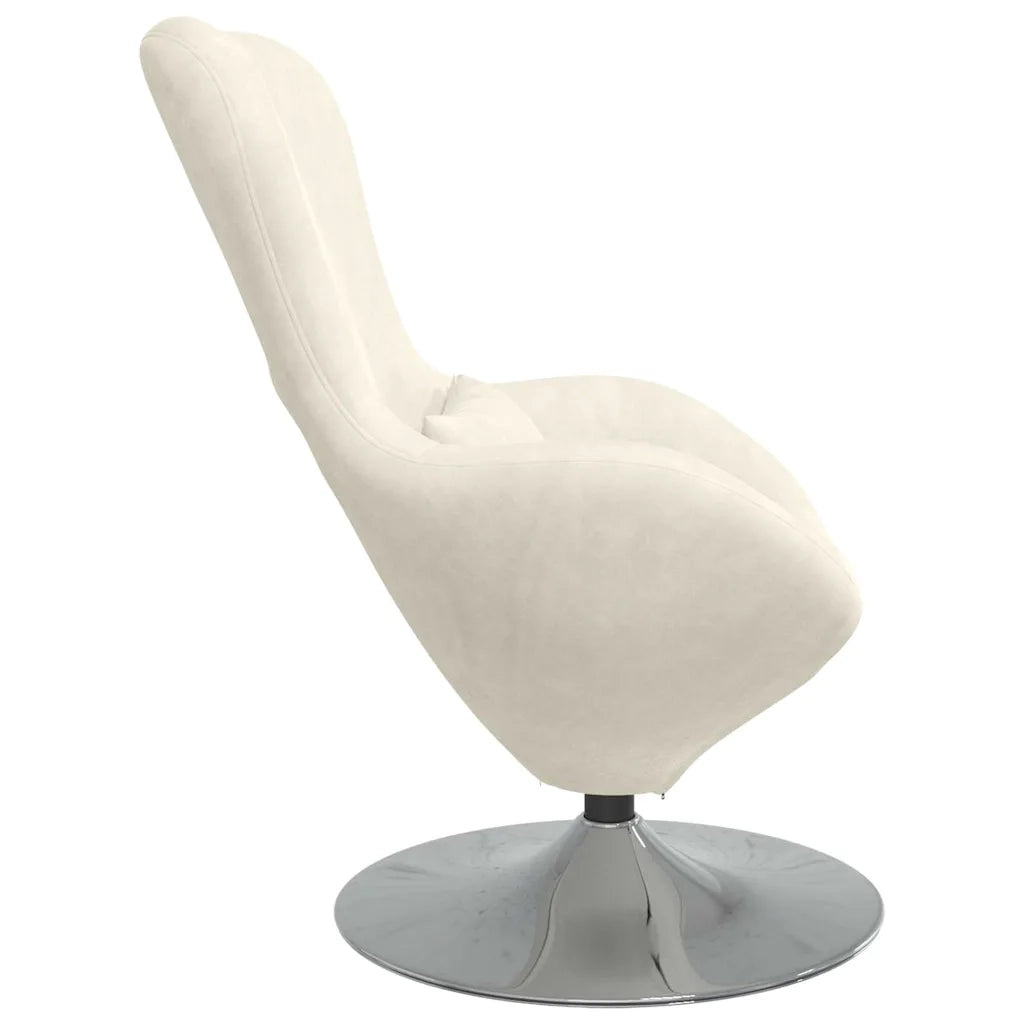 Divano Sedia-Poltrona uovo Crema Velluto