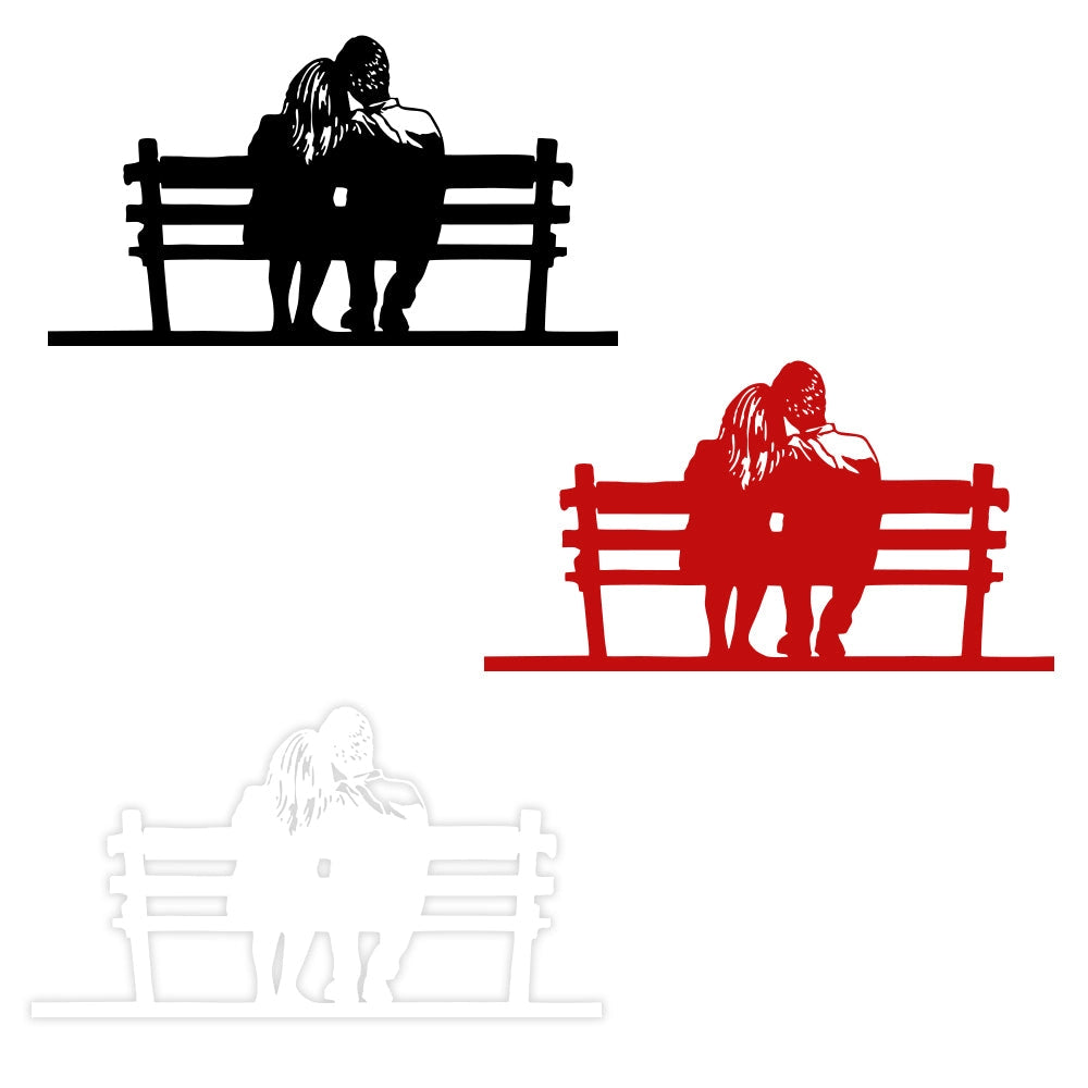 COUPLE - Adesivo murale wall sticker in vinile 55x100 cm Colore: nero