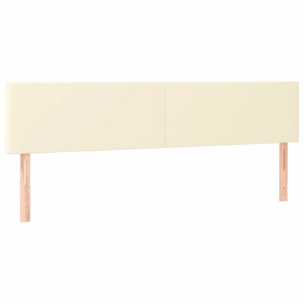 Testiera Crema 200x5x78/88 cm in Similpelle 345854