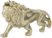 Decorazione da ufficio e giardino con statuetta forte leone in policrespo