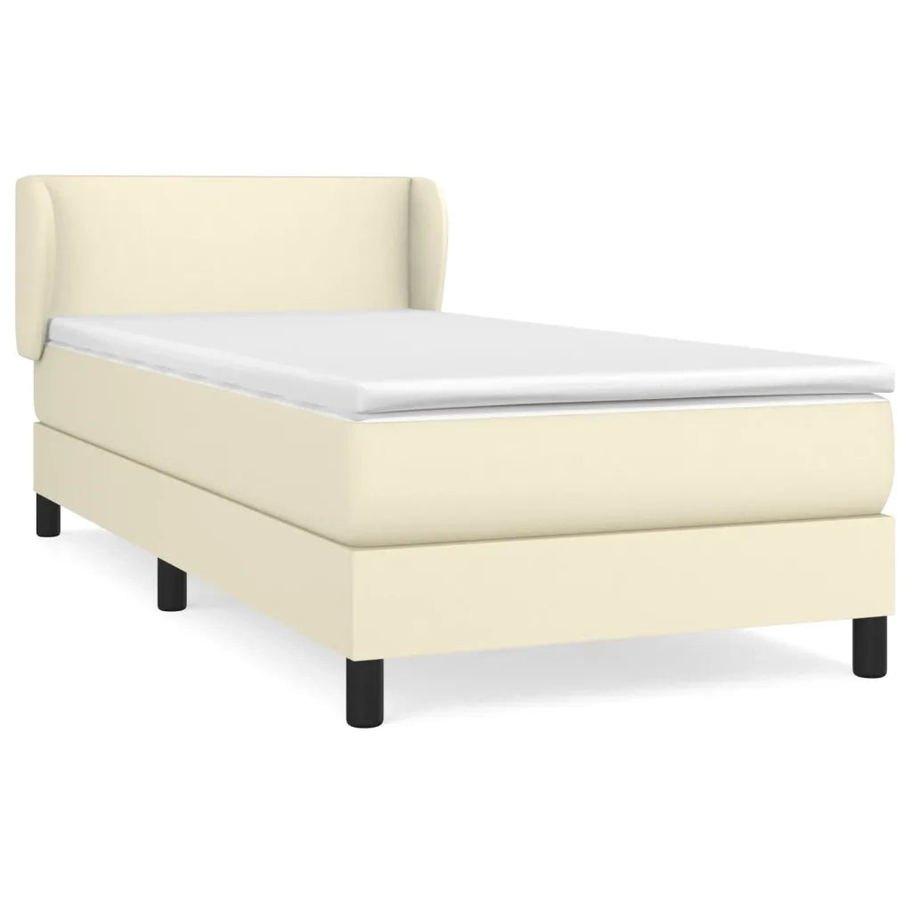 Giroletto a Molle con Materasso Crema 80x200 cm in Similpelle 3127159