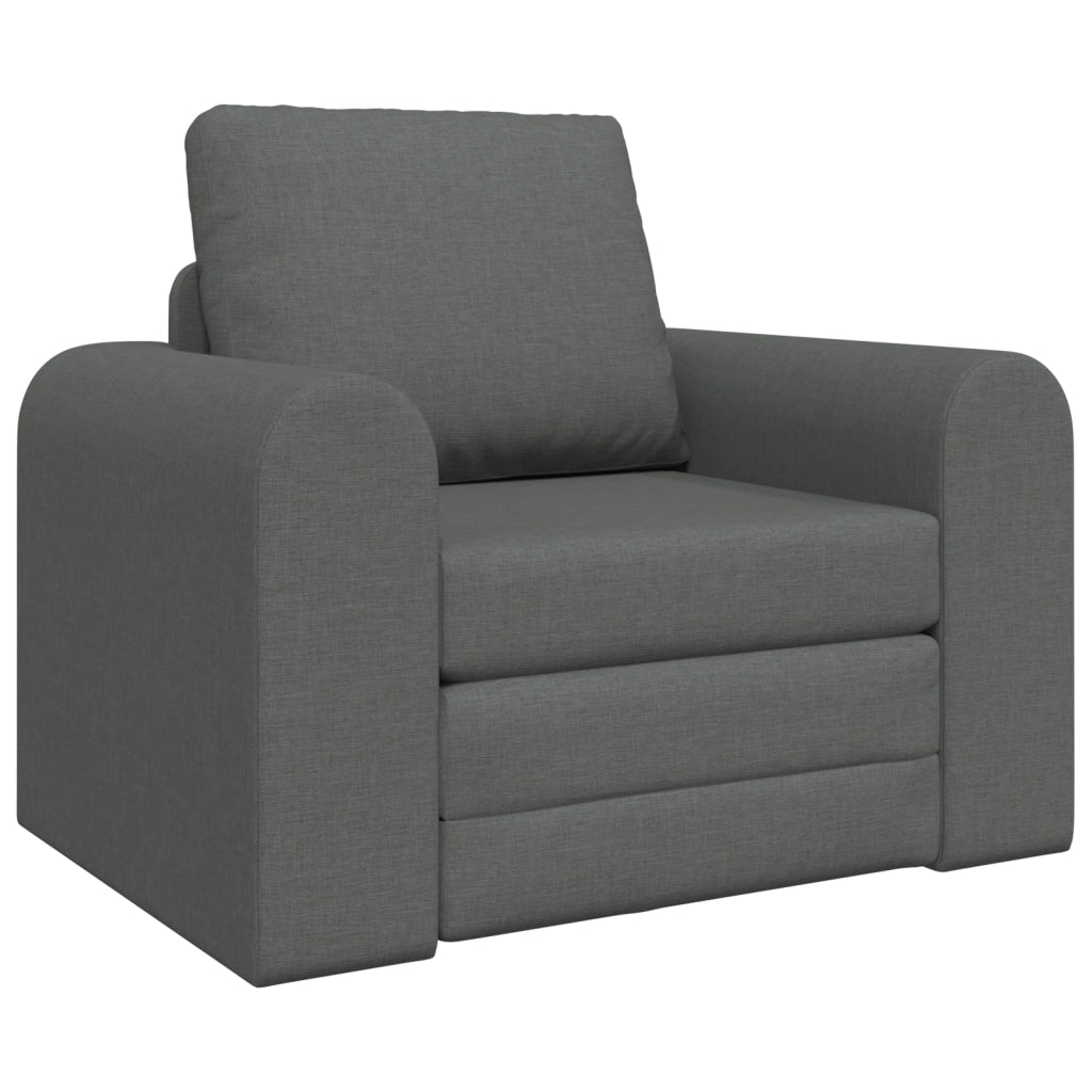 Divano Letto 2-in-1 Grigio Scuro 98x71x83 cm Tessuto
