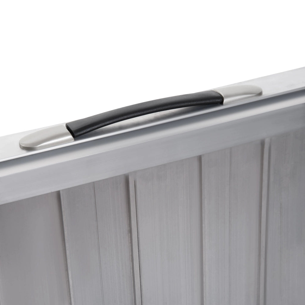Rampa per Sedia a Rotelle Pieghevole 61x74x5 cm in Alluminio con Bordi Esterni Argento