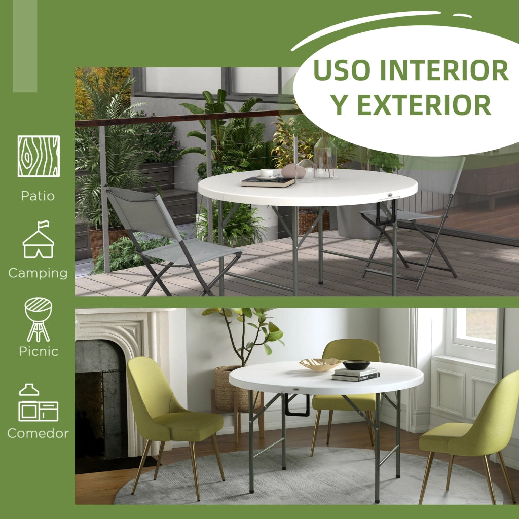 Tavolino da giardino pieghevole ¨C zephmum ¨C bianco ?122x73 cm