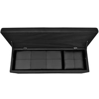 Set di 3 panche estraibili panca portaoggetti nera 115 cm 3002020