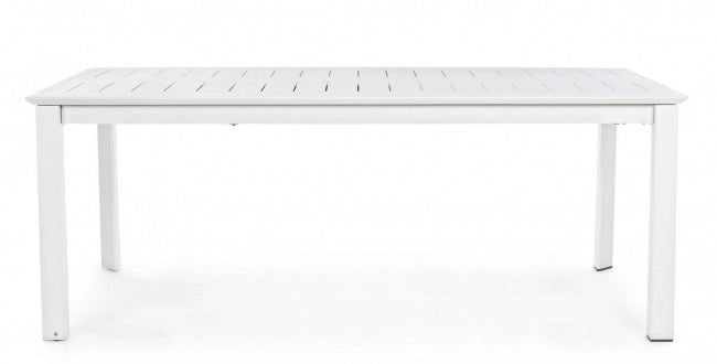 Tavolo Allungabile Konnor 200-300x110 cm Bianco in Alluminio