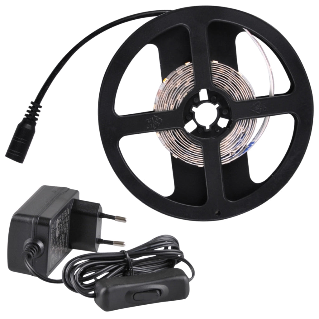 Kit striscia LED 24V 2m IP20 4000K ON/OFF con alimentatore Polux