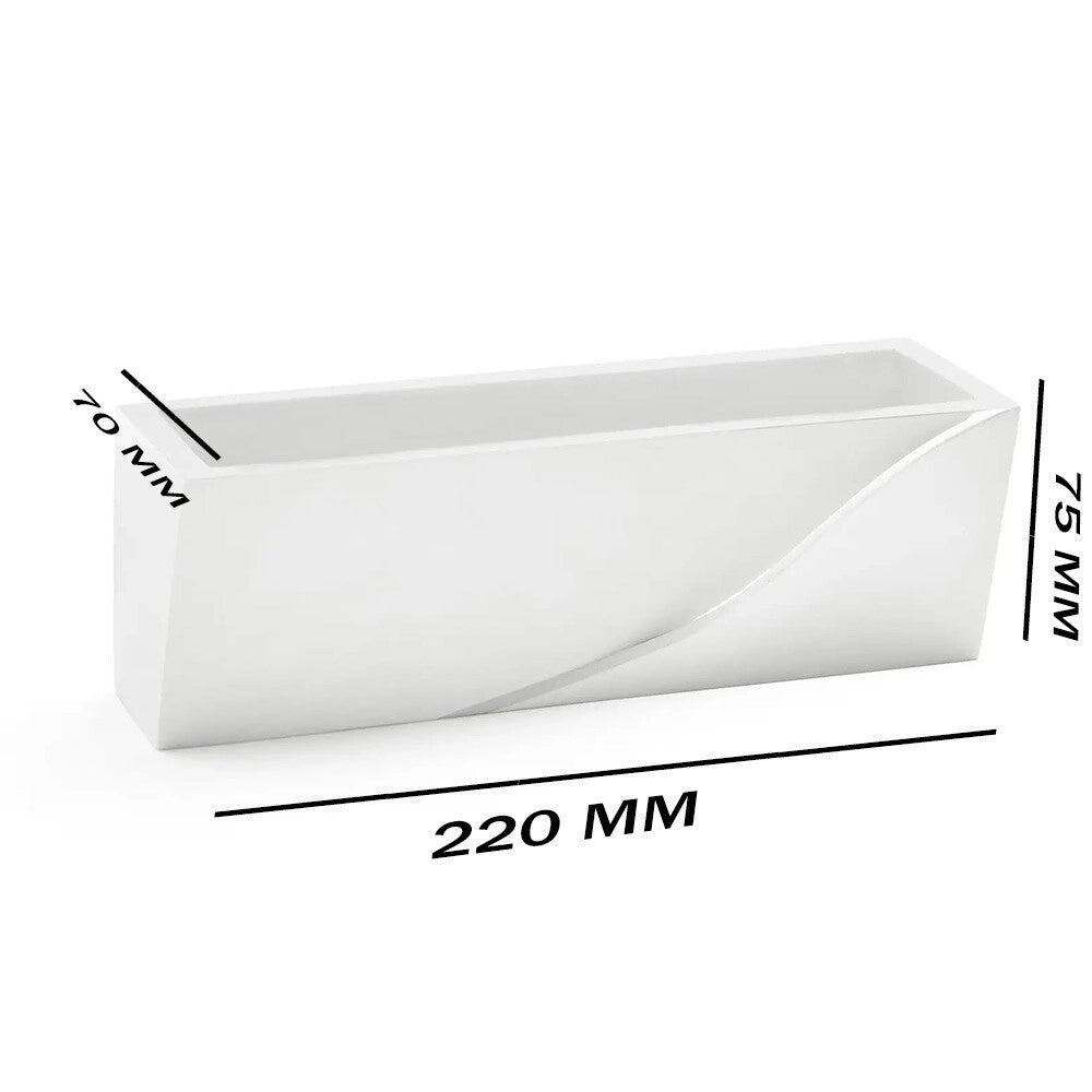 Trade Shop - Applique In Gesso Rettangolare Intaglio Doppia Luce Led Attacco G9 Parete Gs-e78 -