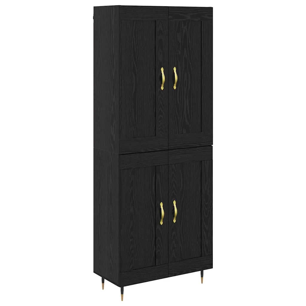 Credenza Rovere Nero 69,5 x 34 x 90 cm Legno multistrato 3402757
