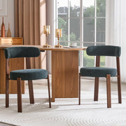 Sedia da Pranzo Moderna in Tessuto ¨C MINIMAL ¨C Nero, Set 2 Pezzi, Schienale ad Arco