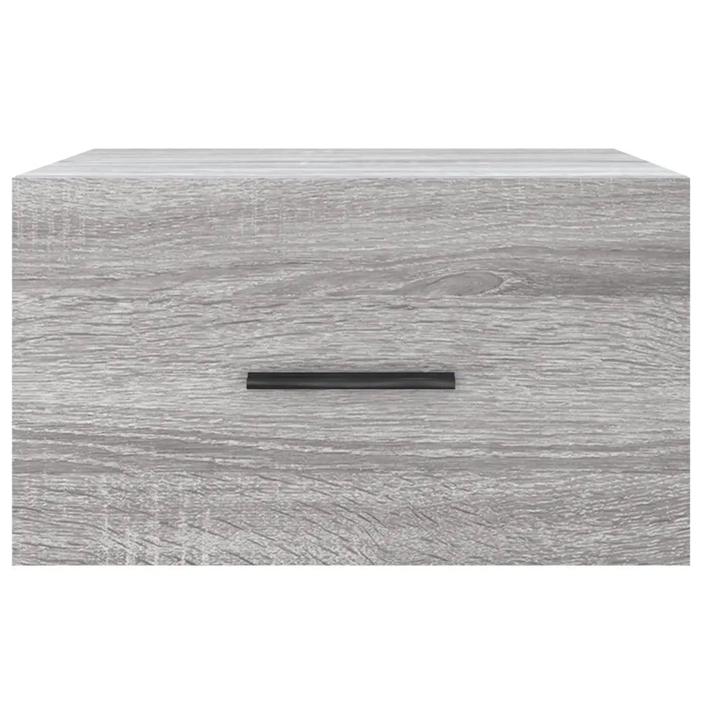 vidaXL Comodini a Muro 2 pz Grigio Sonoma 35x35x20 cm
