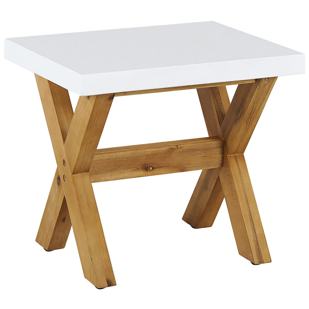 Set da esterno con tavolo in cemento grigio 2 panche 2 sgabelli stile moderno industriale