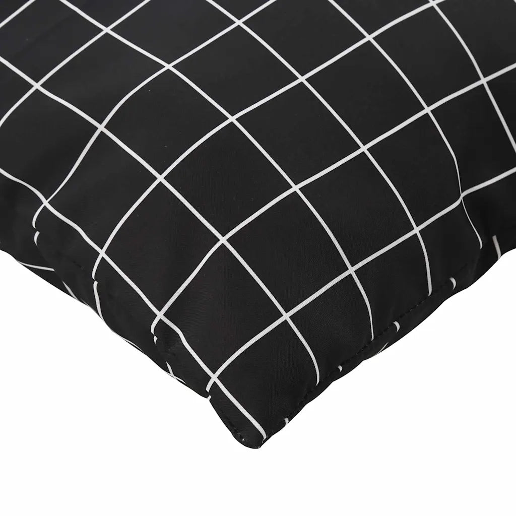Cuscini Scatter a scacchi 4 pcs Quadro Nero 40 x 40 cm