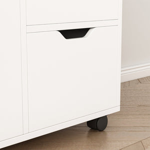 Armadio verticale, supporto per stampante, tavolino, scaffale moderno, 3 ripiani, 60 cm