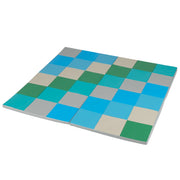 Tappetino attivit¨¤ patchwork per bambini pieghevole impermeabile, Tappetini da gioco set 2 pz 144x144cm Blu