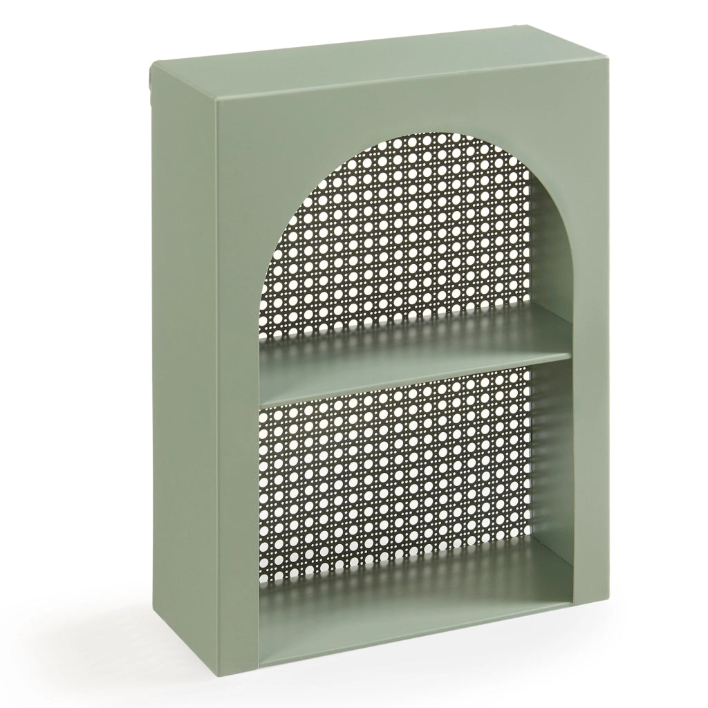 Scaffale da Parete Jäller Design Arcuato 40x30x13 cm Verde [en.casa]