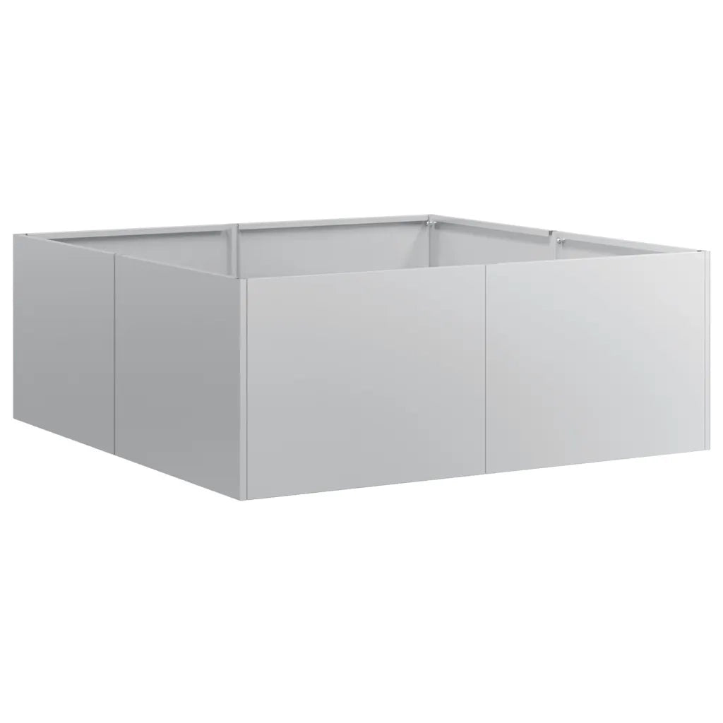 Fioriera | Cassetta per fiori | Vaso 80x80x30 cm in Acciaio Zincato