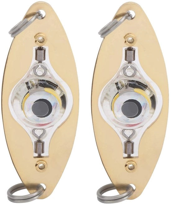 Lampada LED per Pesci 2 Pezzi - Forma Oculare - Colorata - Lampada di Luce Stroboscopica - Attiratore per Pesci - Lampada Subacquea