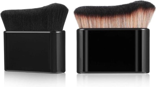 Kit di applicazione autoabbronzante per corpo e viso - Pennello kabuki grande - Pennello per mousse di abbronzatura - Pennello per make-up senza sole - Per donne.