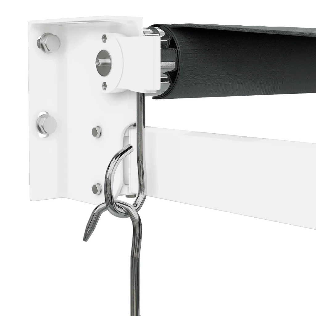 Tenda da Sole Retrattile-Tenda parasole per Patio Antracite 3x2,5 m Tessuto e Alluminio 702874