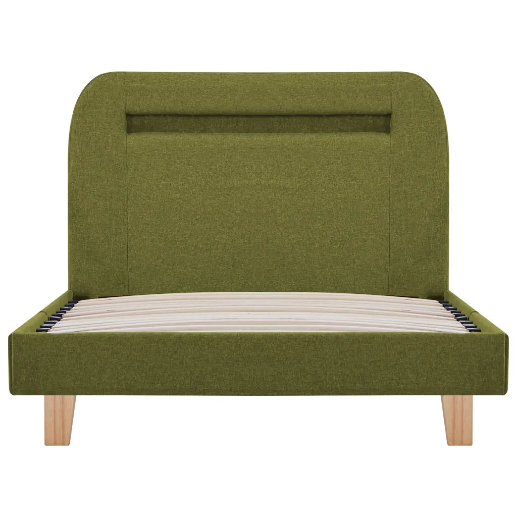Giroletto con LED senza Materasso-Struttura Letto Verde 90x200 cm
