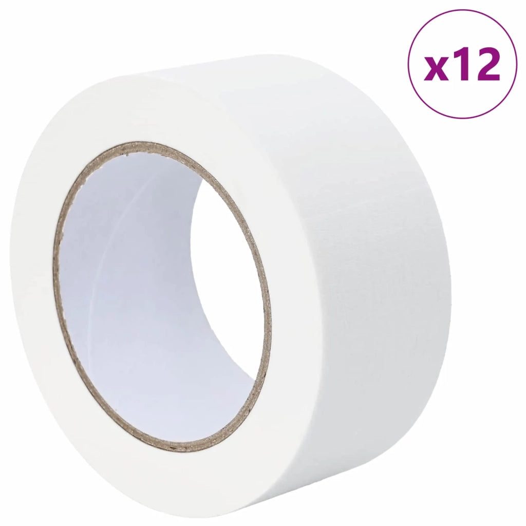 Nastri Adesivi per Pittori 12 pcs Bianco 50mm x 50m Carta