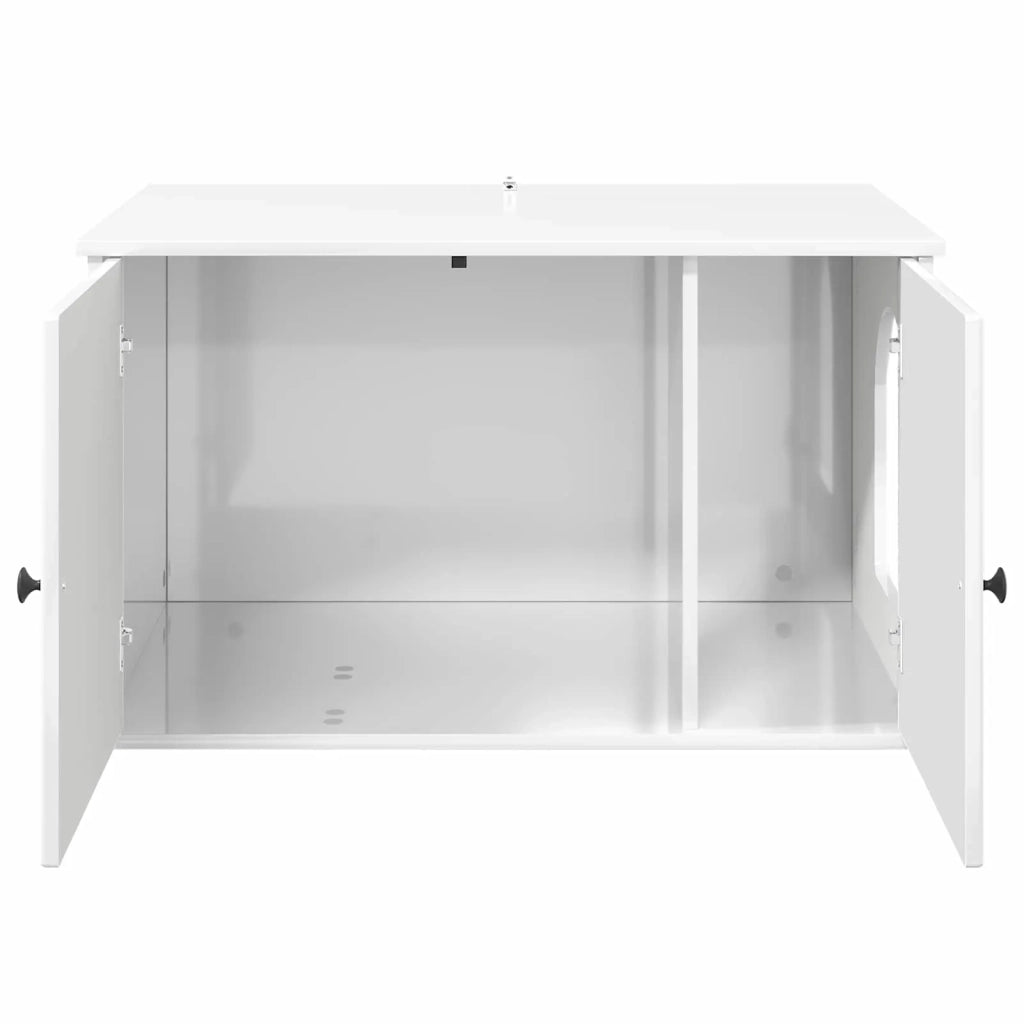 Casa per Gatti Bianco Lucido 85 x 55 x 50 cm Legno multistrato