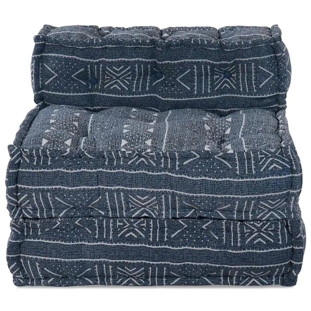 Unità di Divano Modulare Stampa Indigo 70 x 70 x 56 cm Tessuto 4019062