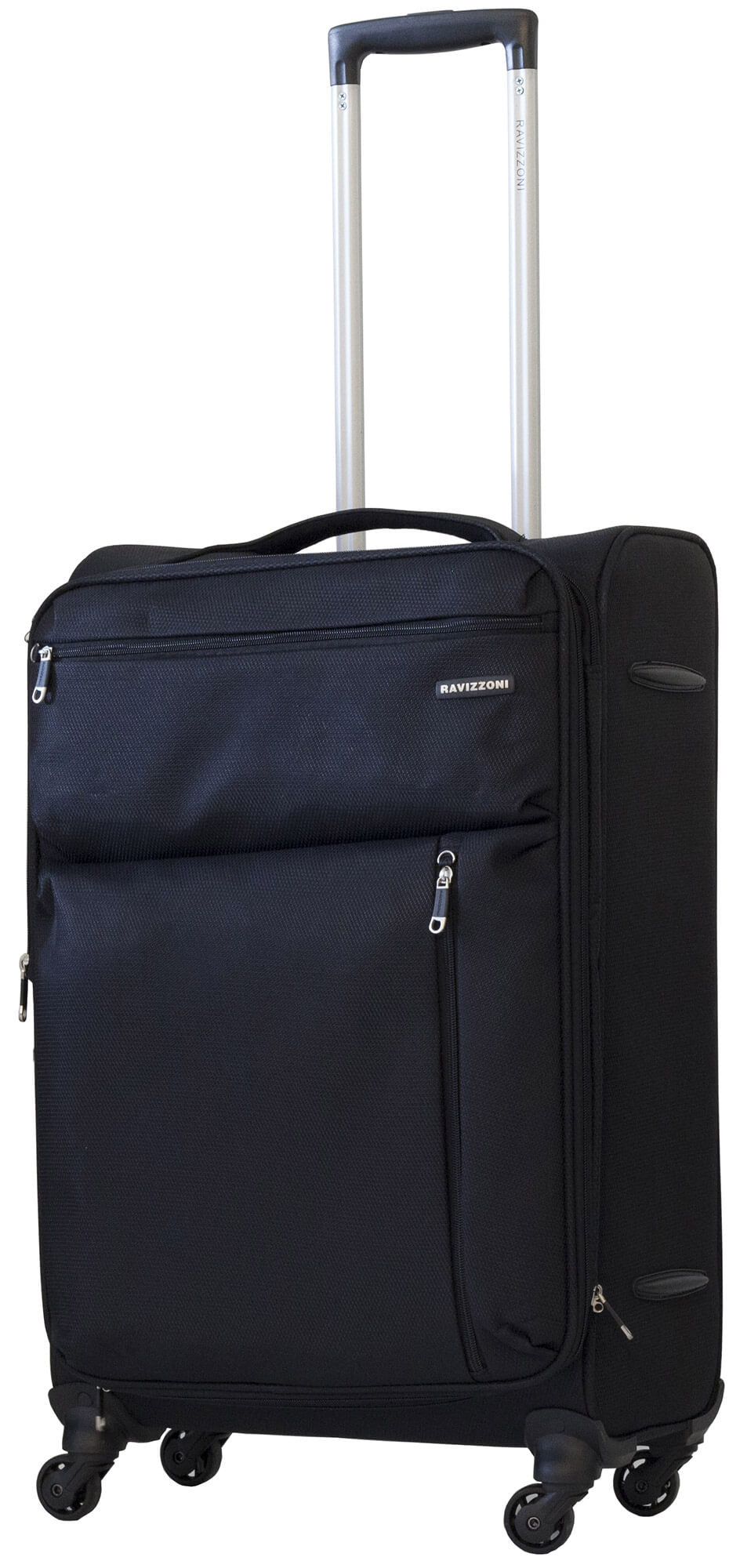 Trolley Valigia Media Morbida in Poliestere 4 Ruote TSA Ravizzoni Gin Tonic Nera