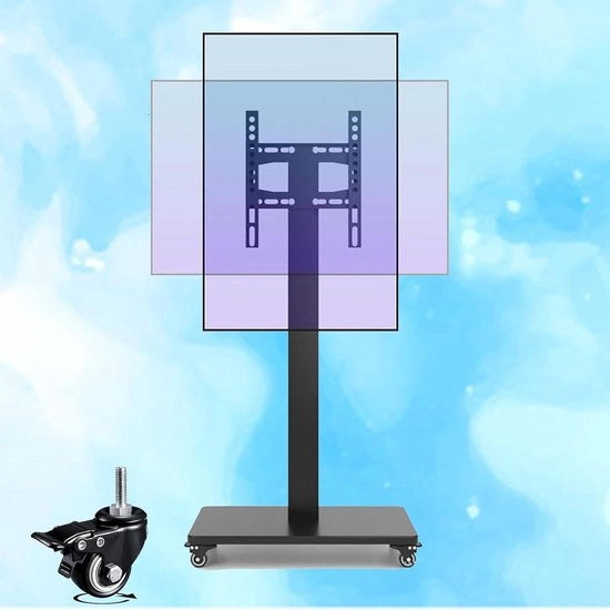 Stand per TV da 32 a 65 pollici - Stand per TV portatile con ruote mantiene il 360° cambio orizzontale e verticale schermo fissa carrello per TV con ruote