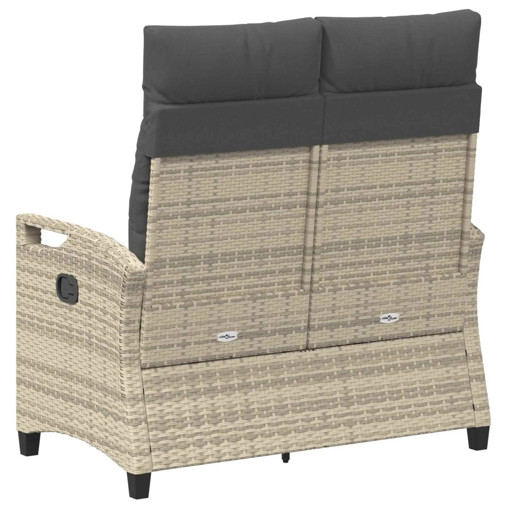 Panchina da giardino con cuscino 105 x 60 x 112 cm acciaio
