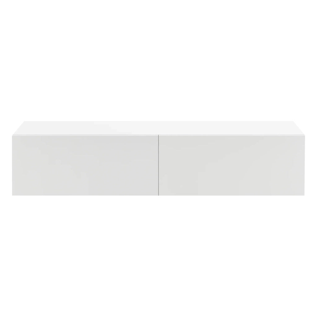 Elegante mobile porta TV da parete con 2 cassetti 140 cm bianco 03_0005188