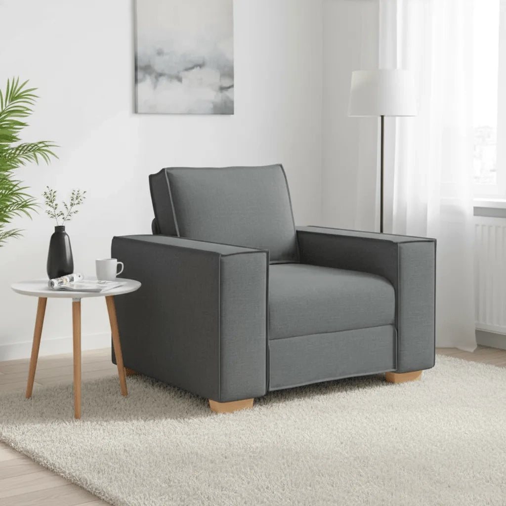 Poltrona-Divano Sedia-Sofa-Divanetto Grigio Scuro 60 cm Tessuto