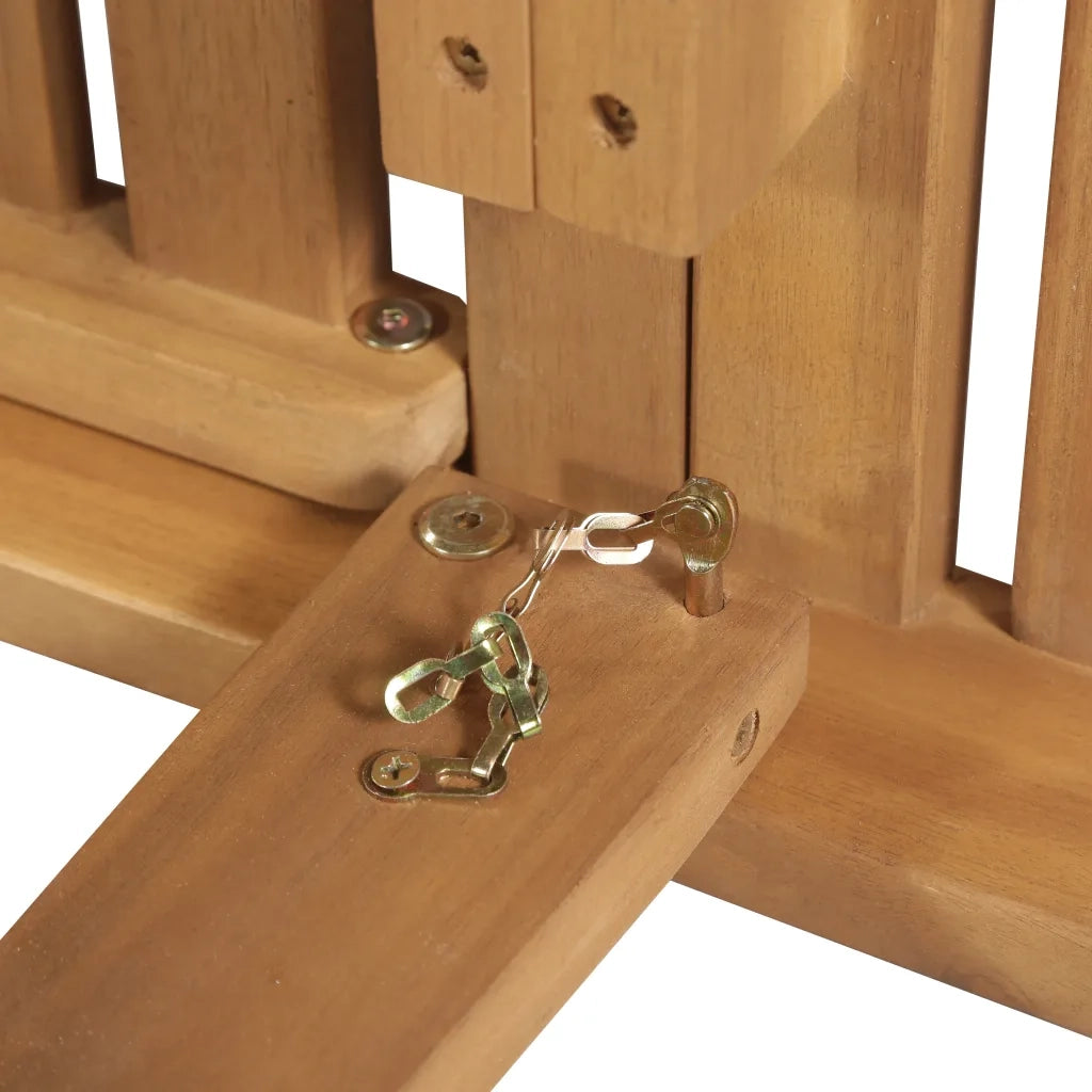 Lettino Prendisole Pieghevole con Cuscino in Massello di Acacia 3064166