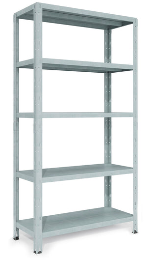 Scaffale in Metallo ad Incastro 5 Ripiani 100x40xh188 cm Crosser Firenze Zincato