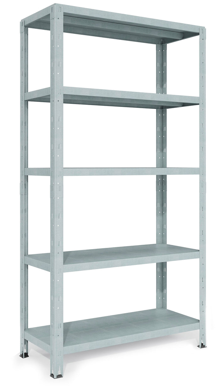Scaffale in Metallo ad Incastro 5 Ripiani 100x40xh188 cm Crosser Firenze Zincato