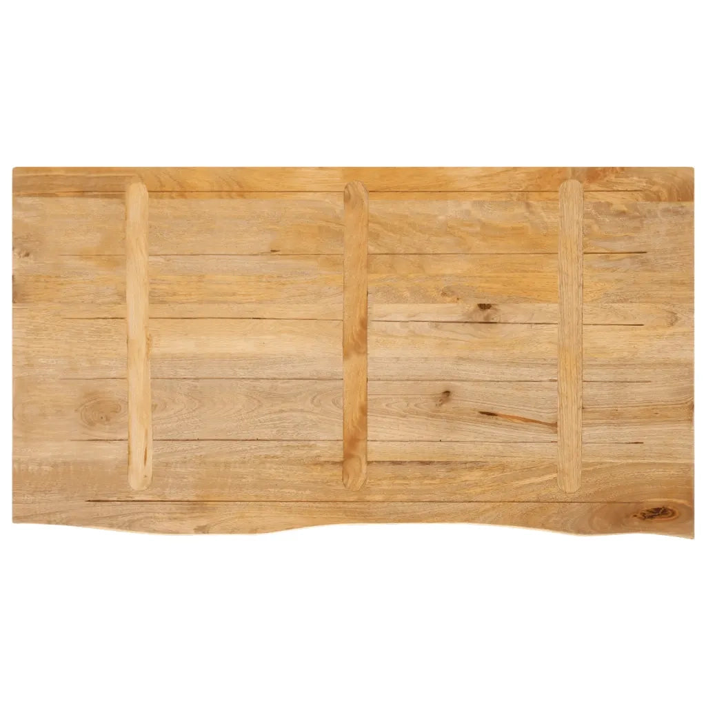 Piano Tavolo | Superficie Tavolo | Piano Scrivania Bordi Vivi 120x60x3,8cm in Legno Massello di Mango