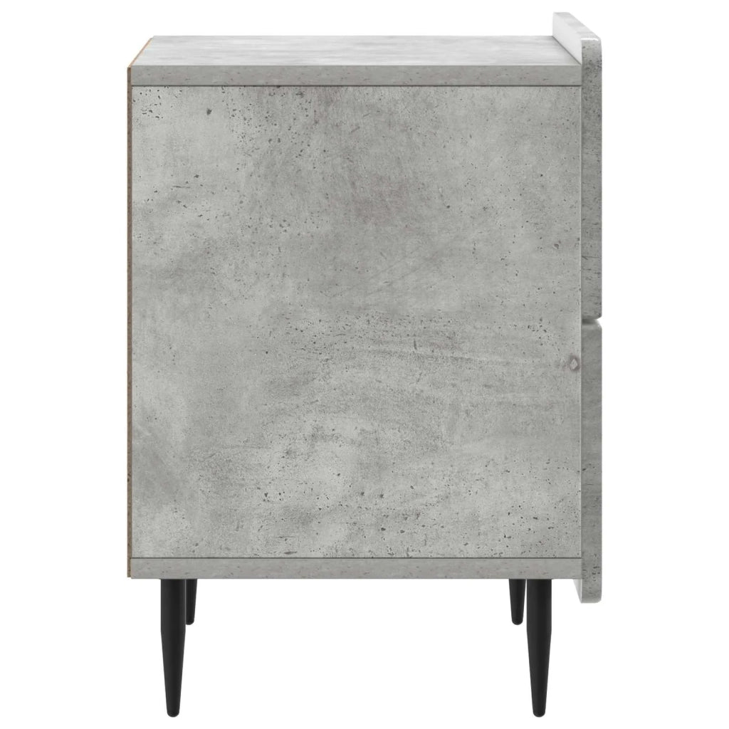 Armadio da Notte Grigio Cemento 43 x 34,5 x 49,5 cm