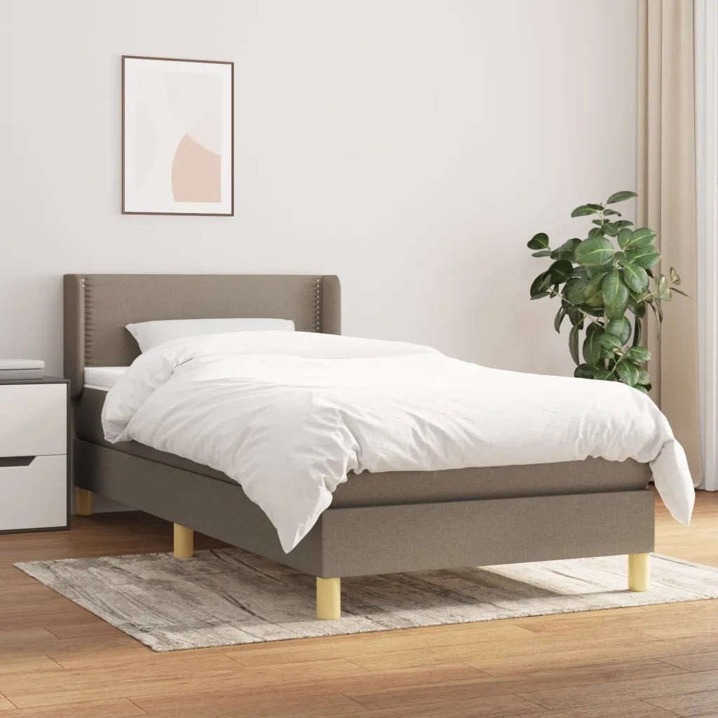 Giroletto a Molle con Materasso Tortora 90x190 cm in Tessuto 3130157