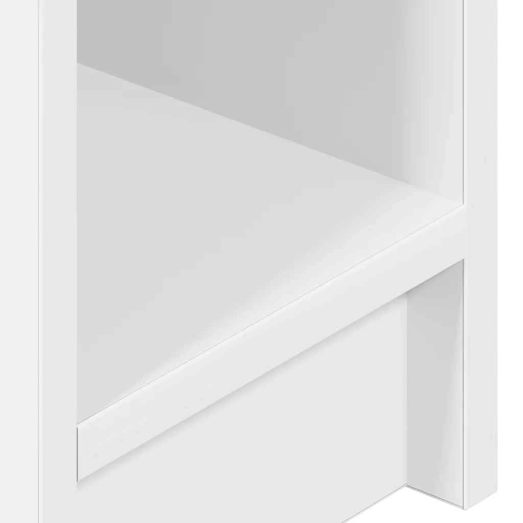Comodini con Cassetto 2 pz Bianco 20x36x60 cm