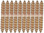 Viti per legno per legno - Viti a testa doppia - Viti a tappo - Diametro M6 - Lunghezza 50 mm - 10 pezzi - Viti a tappo per legno