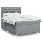 Giroletto a Molle con Materasso Grigio Chiaro 140x190cm Tessuto 3290490