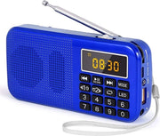 Radio FM Portatile con Illuminazione di Emergenza e Batteria Ricaricabile per l'Uso in Movimento