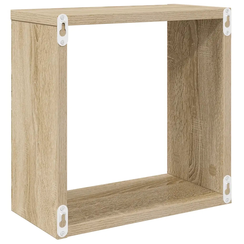 Mensole Parete a Cubo 6 pz Rovere Sonoma 30x15x30 cm cod mxl 58729