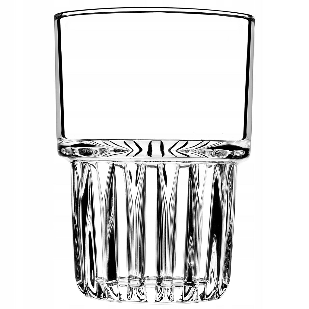 Set di 6 bicchieri KADAX per bevande fredde da 320 ml con superficie a coste.