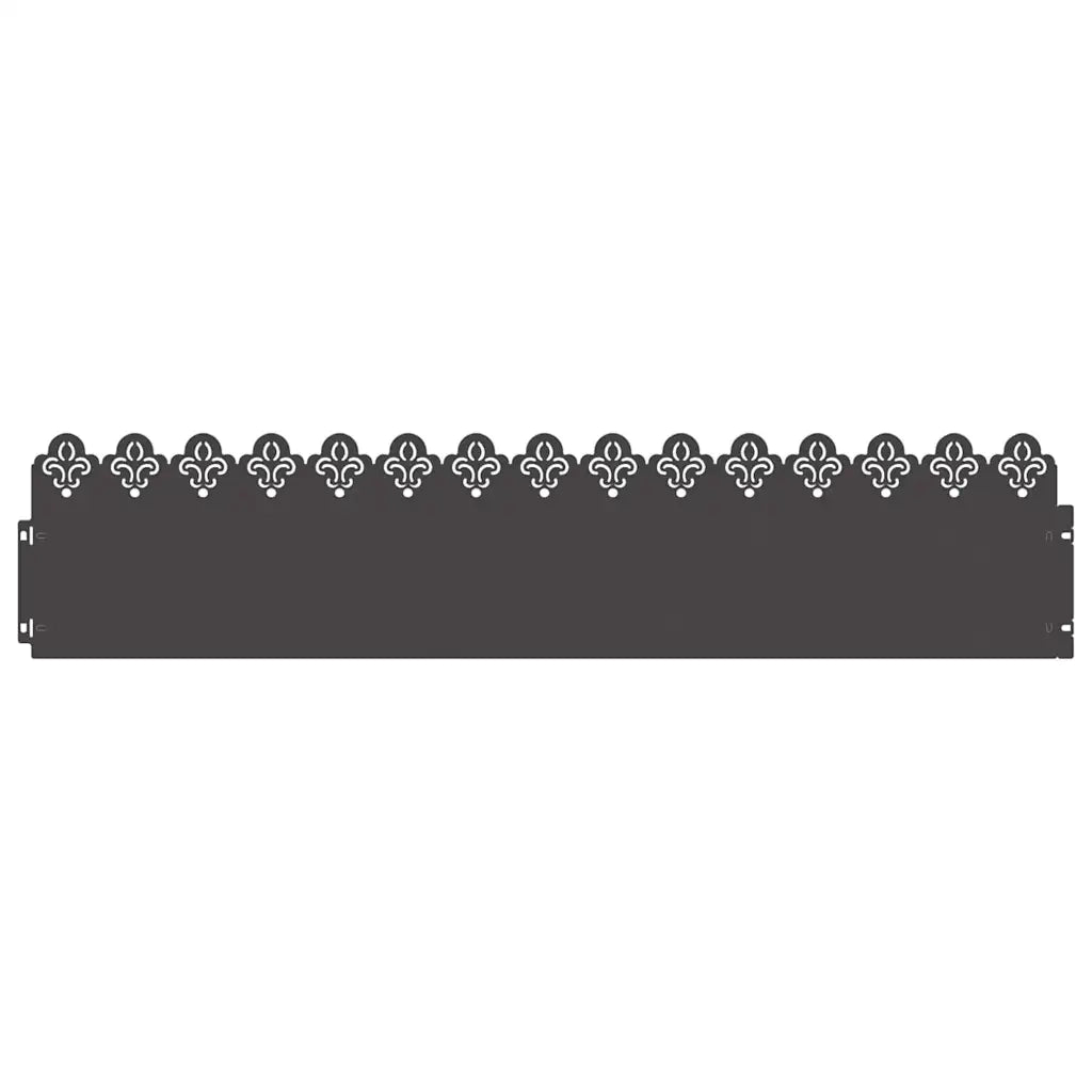 Bordure per prato 30 pcs Nero 103 x 0,05 x 22 cm Acciaio