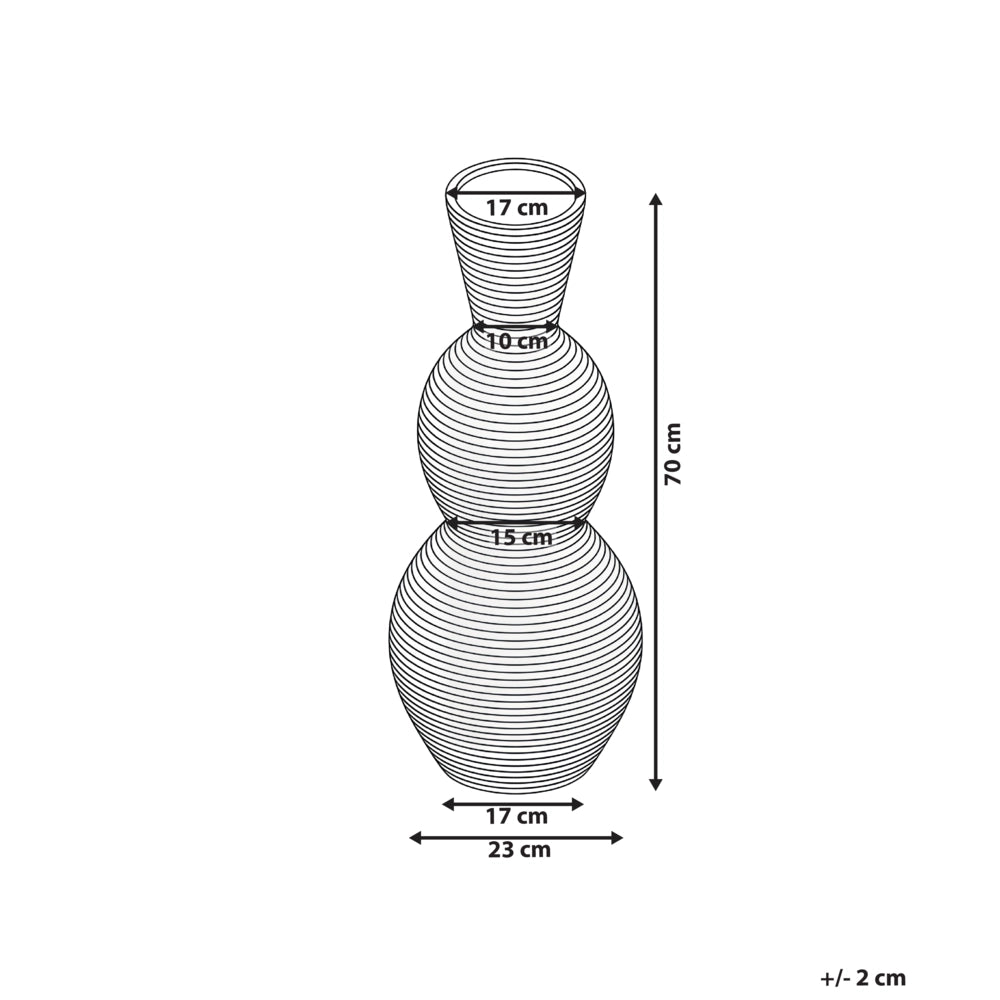 Vaso decorativo in rattan naturale 70 cm stile boho-rustico decorazione per la casa